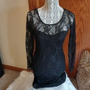 Lace long sleeve dress